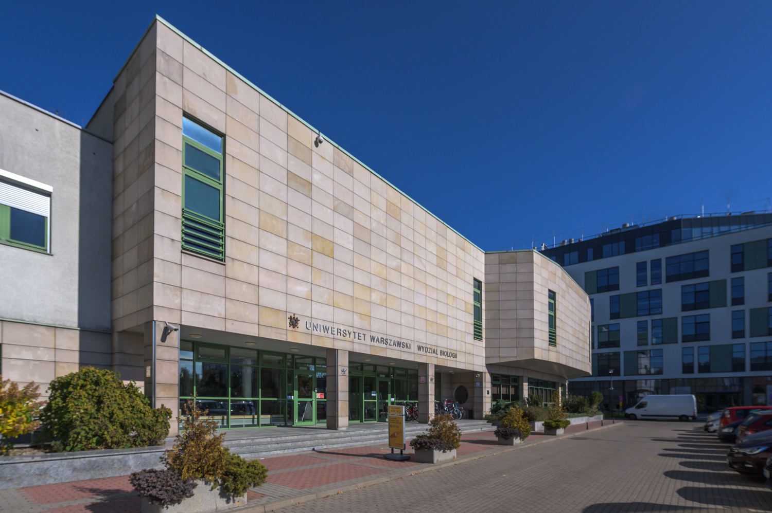 Zdjęcie architektury budynku Siedziba Wydziału Biologii Uniwersytetu Warszawskiego